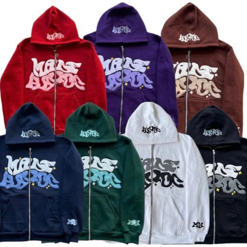 Y2K Zipper Hoodies Women and Men